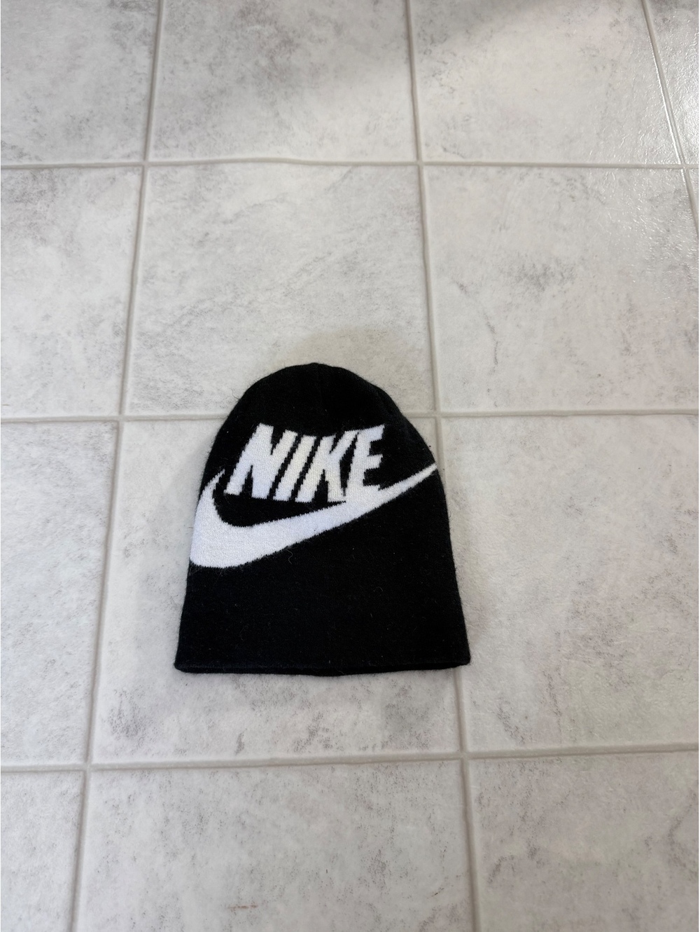 Nike Black Knit Beanie Hat Youth
